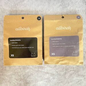 allbirds Womens Bralettes Lot of 2 Black and Purple Bras Medium Support Size XS